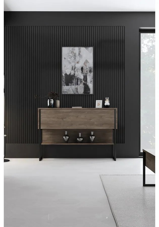 Komód Luxe - Black, Walnut
