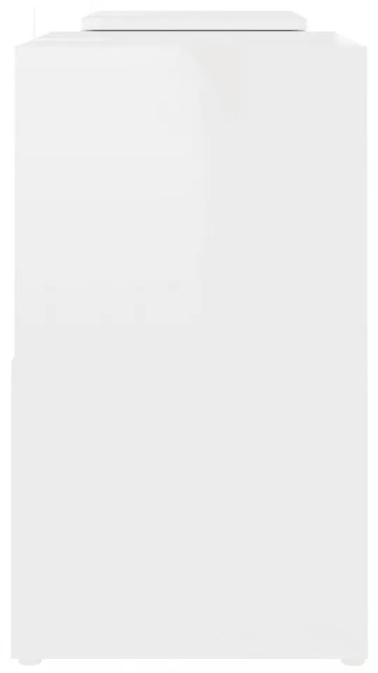magasfényű fehér szerelt fa TV-szekrény 104 x 30 x 52 cm