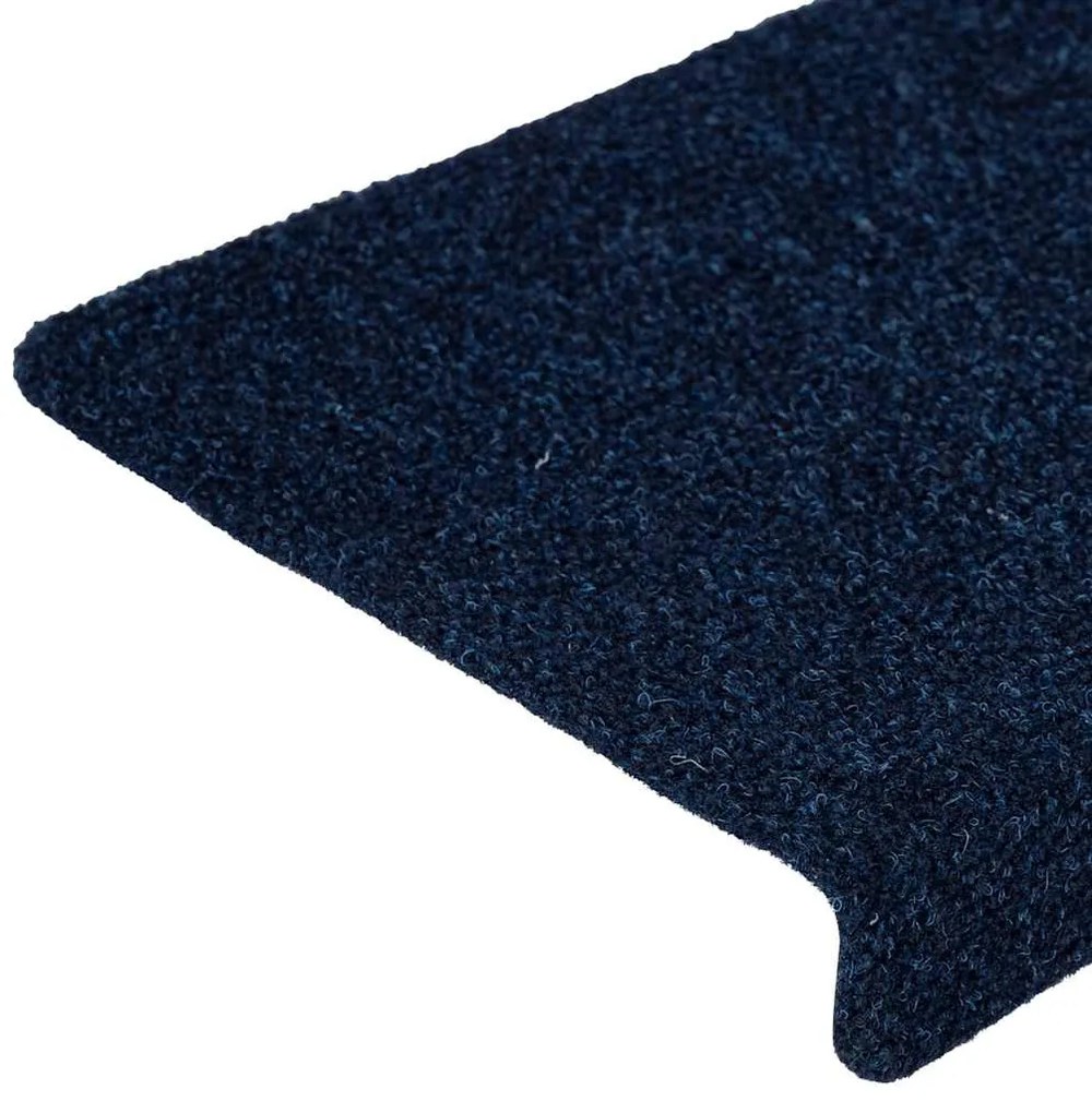 öntapadós lépcsőszőnyegek 30 db 65 x 21 x 4 cm sötétkék téglalap alakú széllel