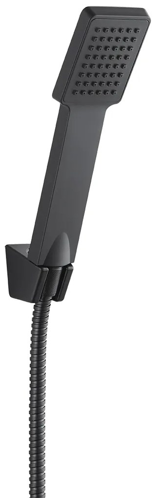 Laveo Kvadrato, zuhanycsaptelep Orca kézizuhannyal, matt fekete, LAV-BLQA740D