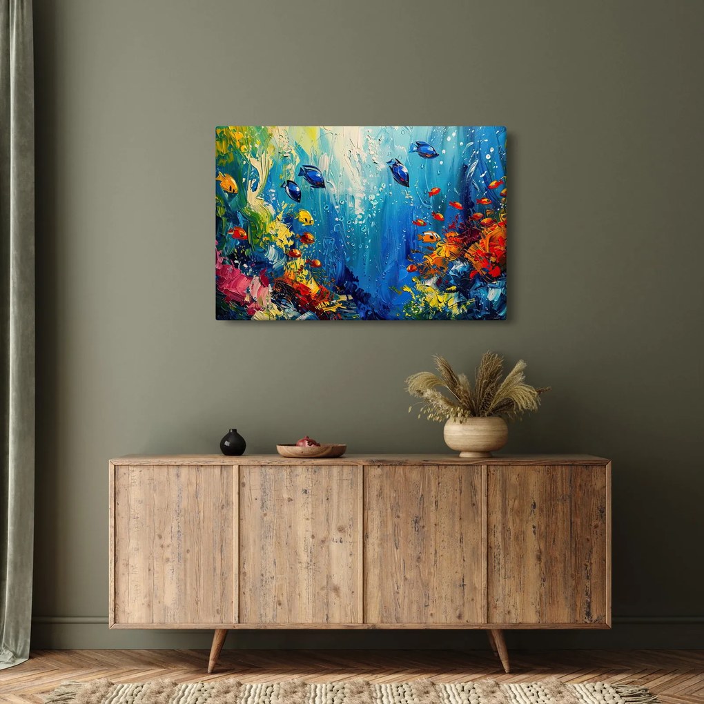 Kép - A víz alatti világ festése (90x60 cm)