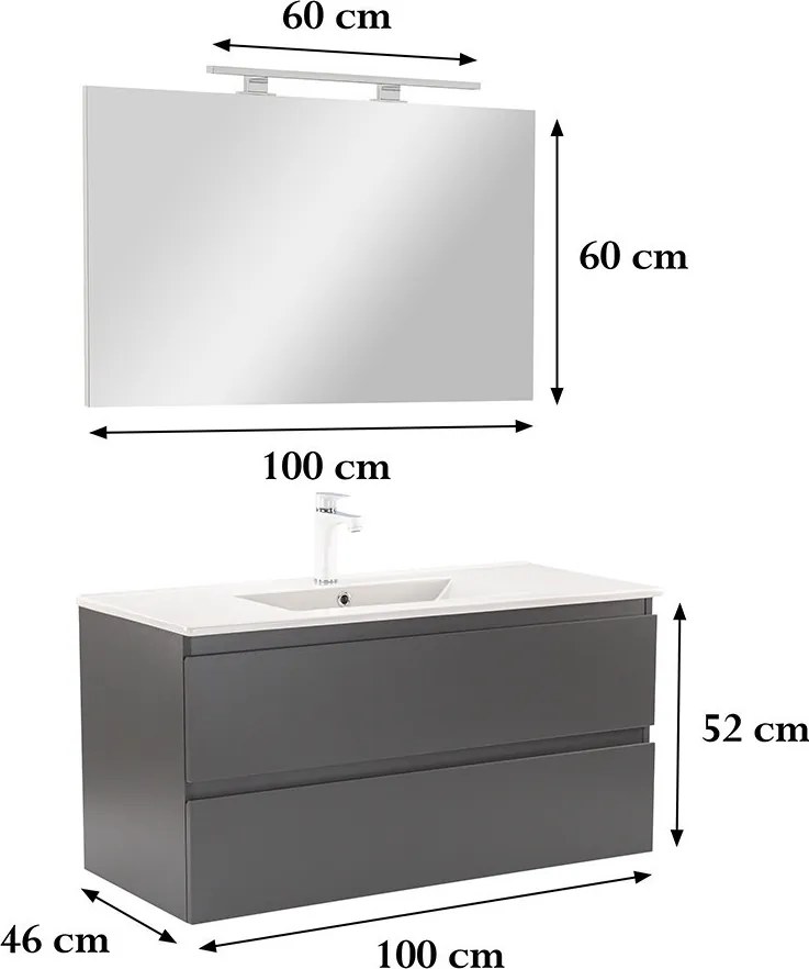 Vario Forte 100 Fürdőszoba komplett szekrény