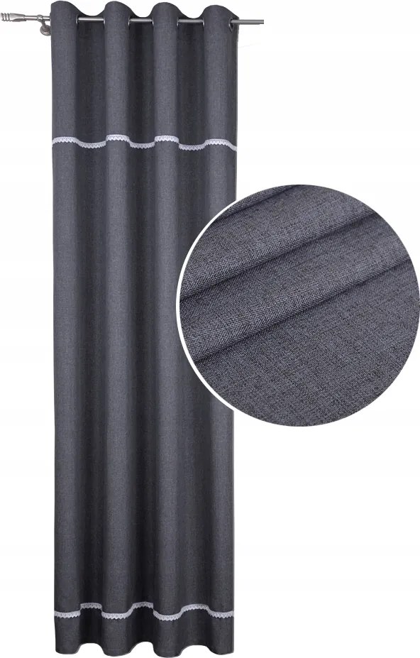 Függöny készre szerelve 140x250 Malaga grafi