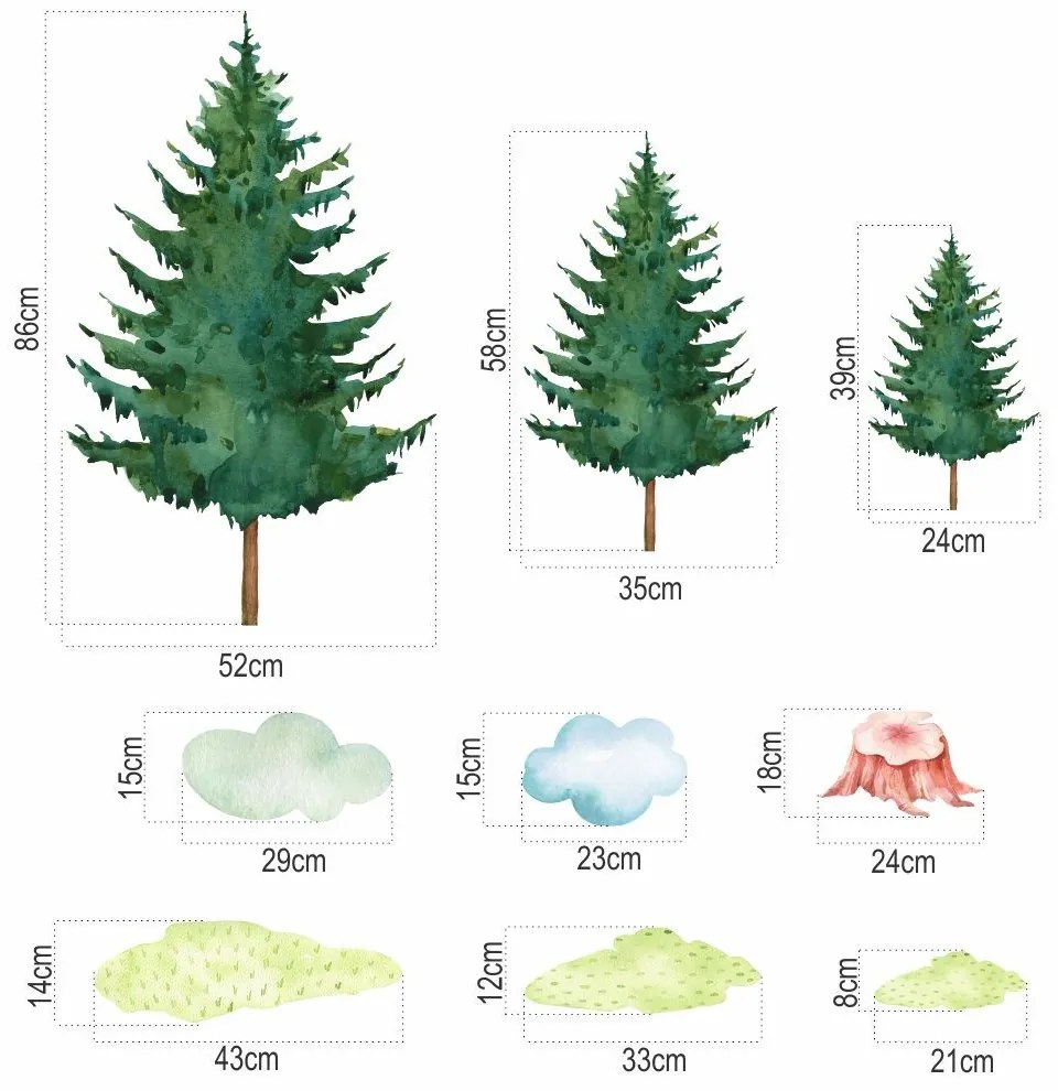 Gario Falmatrica gyerekeknek Forest team - felhők, állatok és fák