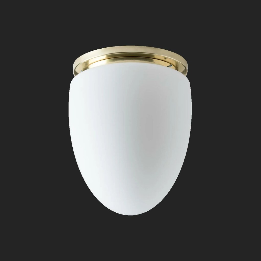 Osmont 46185 Mira mennyezeti üveg lámpa polírozott sárgaréz fehér IP41 75W E