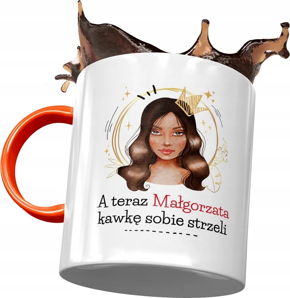 Narancssárga Bögre Margit Barátnő Feleség Nyomtatott Fotóval