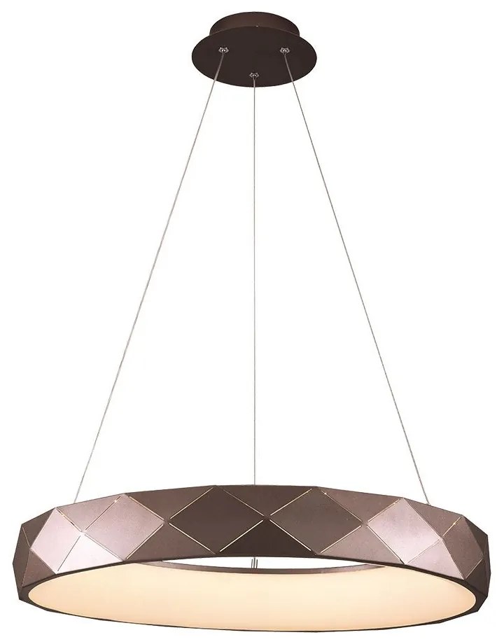 PREZENT 18416 CANVAS Modern Led Függesztett Lámpa Fehér, Kávé LED IP20