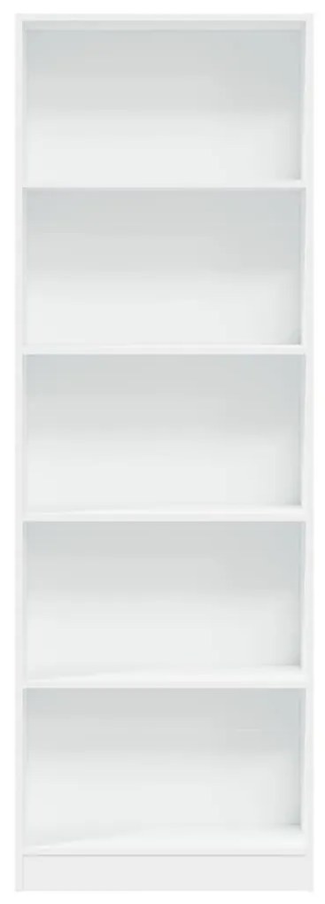 fehér szerelt fa könyvespolc 60 x 24 x 176 cm