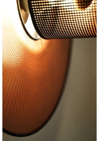 Duolla - Fali lámpa TOKYO SHINY 1xE27/15W/230V átm. 50 cm réz/fekete