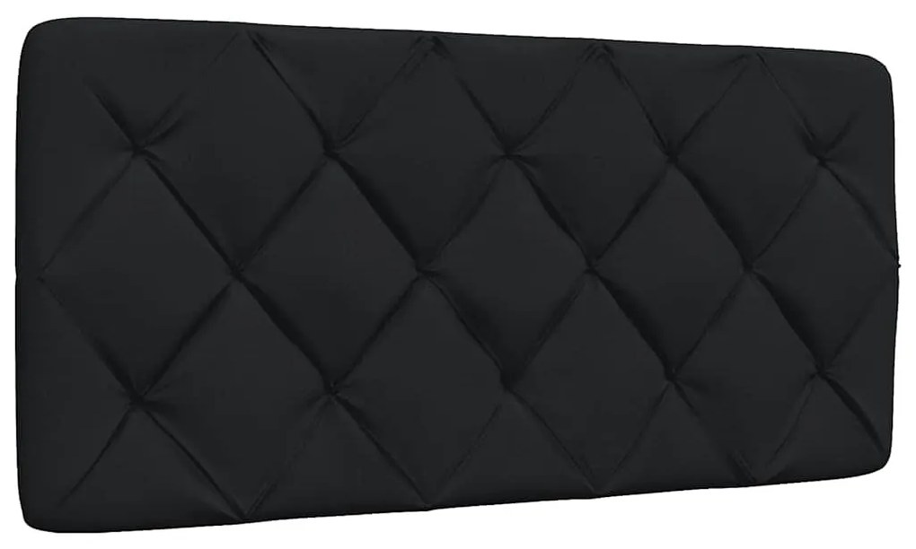 fekete szövet ágykeret LED-ekkel matrac nélkül 100x200 cm