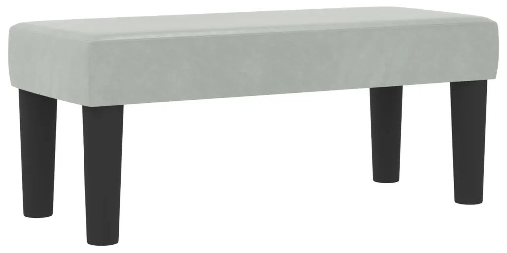 vidaXL Boxrugós ágy matracmal Világosszürke 100 x 200 cm Bársony