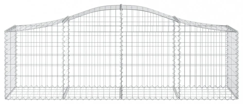 3 db íves horganyzott vas gabion kosár 200x50x60/80 cm