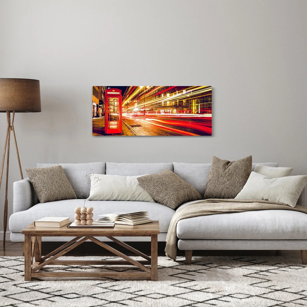 Piros londoni telefonfülke képe (120x50 cm)
