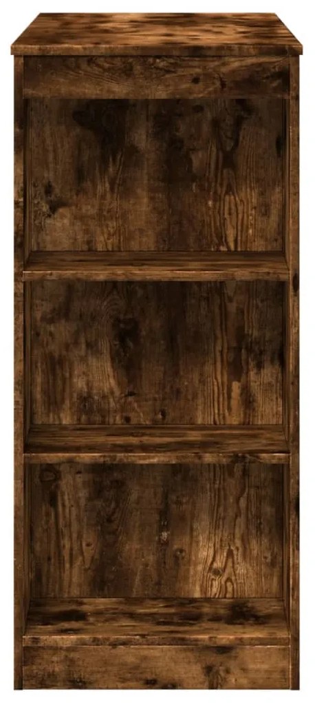 füstös tölgy szerelt fa bárasztal tárolókkal 95 x 47 x 103,5 cm