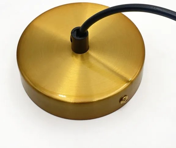 Kábelre szerelt HECTOR függőlámpa 1xE27/15W/230V fehér/sárgaréz átm. 30 cm