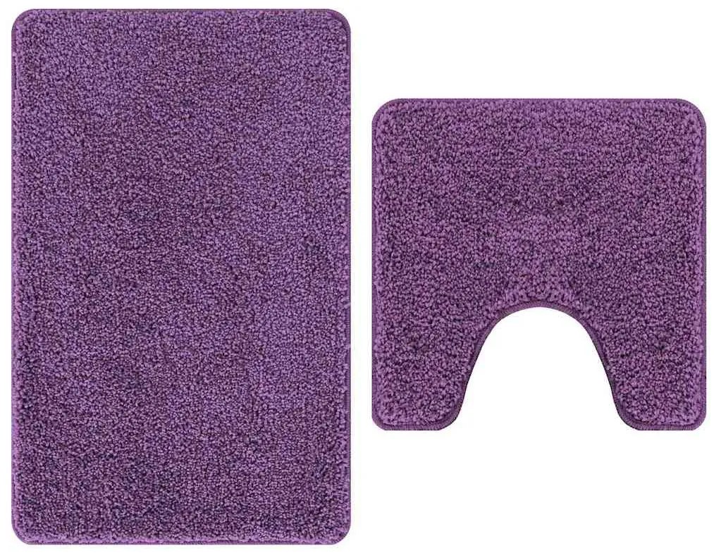 Fürdőszoba szőnyeg 2 pcs Lila 50 x 50 cm Polipropilén