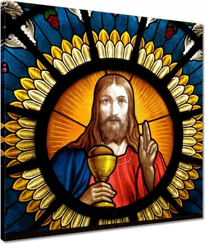 Vászonkép 50x50 Jézus Krisztus ólomüveg