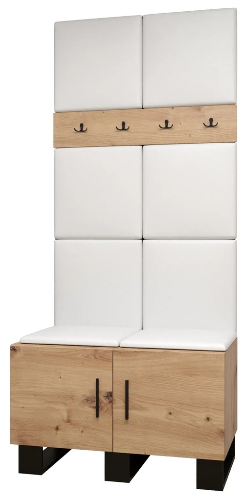 Előszobabútor Amanda 4 (artisan tölgy + fehér). 1085891