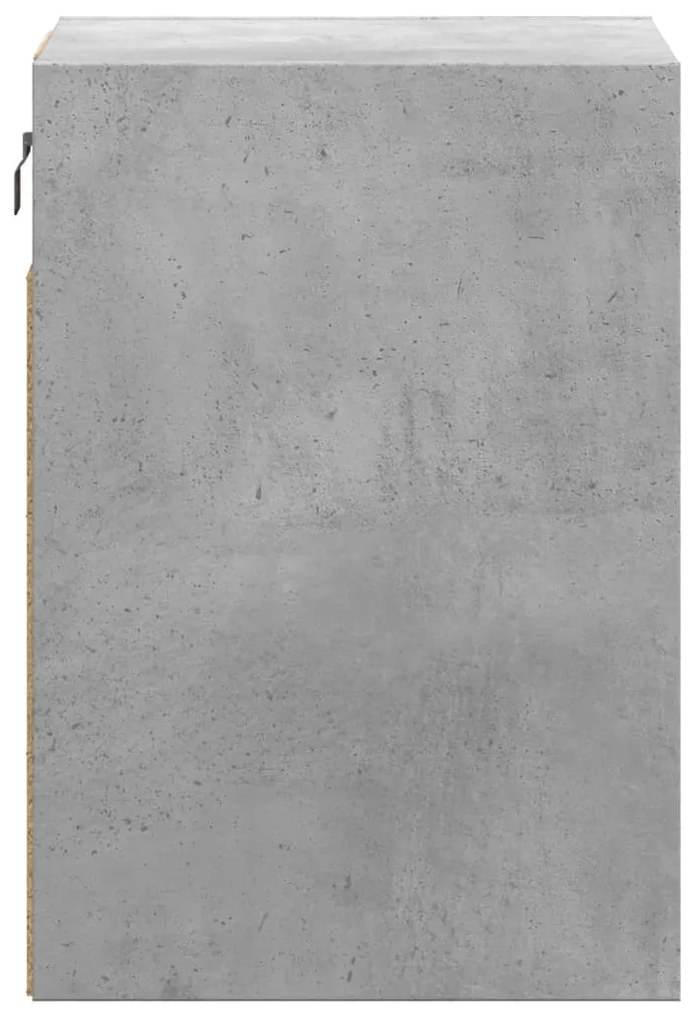 betonszürke falra szerelhető TV-szekrény LED-del 41x31x45 cm