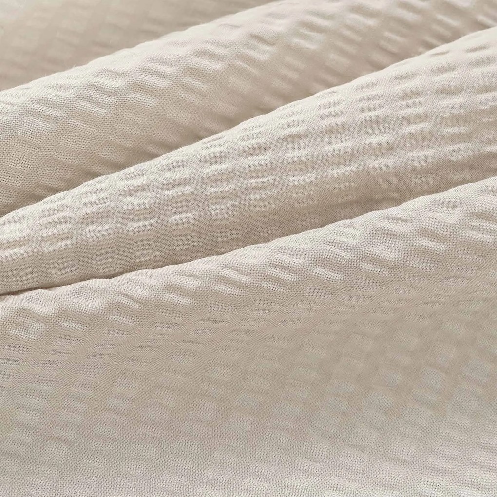 Goldea krepp ágyneműhuzat duo - kerti dísznövények, latte színű hátoldal 140 x 200 és 70 x 90 cm