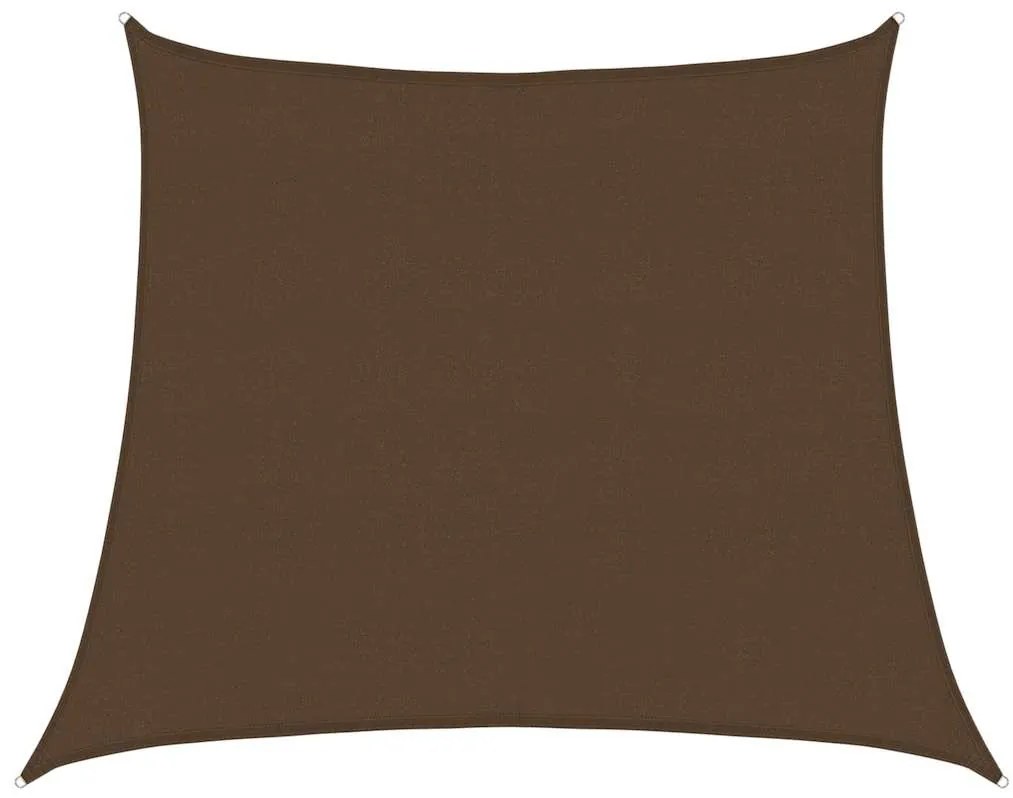 barna trapéz alakú HDPE napvitorla 160 g/m² 4/5x4 m