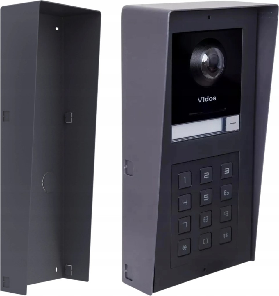 Falra szerelhető védőburkolat Vidos One DP2100-3 grafit kapuállomás védőtető