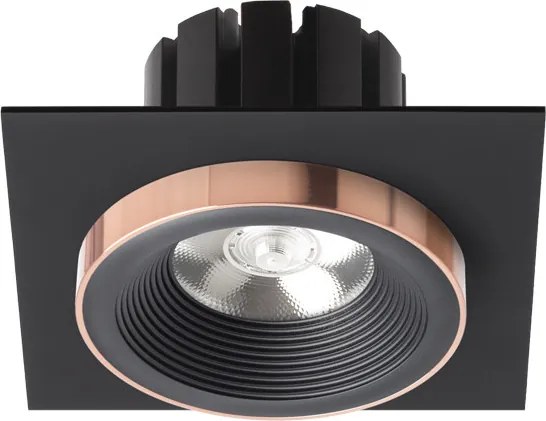 RENDL SHARM SQ I süllyesztett lámpa fekete/fekete réz 230V LED 10W 24° 3000K