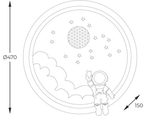 Zuma Line MX4020-1-DWD - LED Mennyezeti lámpa FOCUS LED/42W/230V 3000/5700K