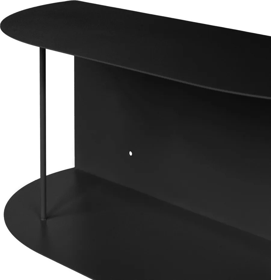 Fekete többszintes fém fali polc 80 cm Lina – noo.ma