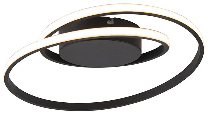 Design mennyezeti lámpa fekete beépített LED-del, 3 fokozatú fényerőszabályzóval - Krula