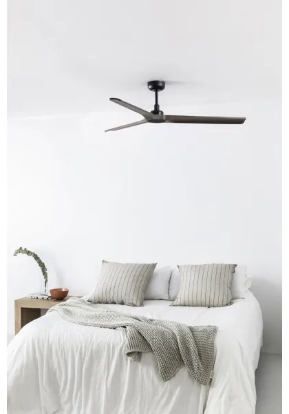 FARO 33809WT - HEYWOOD L mennyezeti ventilátor fa/fekete, 132 cm pr. WT + DO