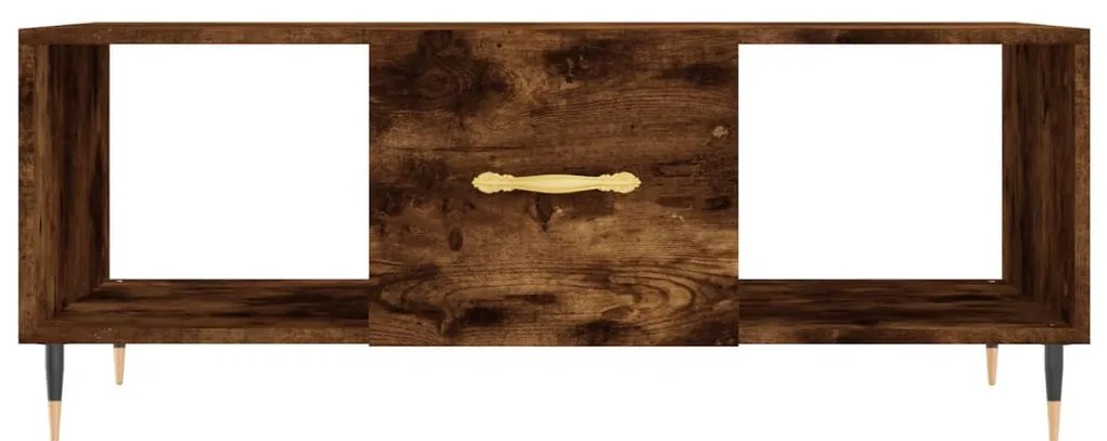 Füstös tölgy színű szerelt fa dohányzóasztal 102 x 50 x 40 cm