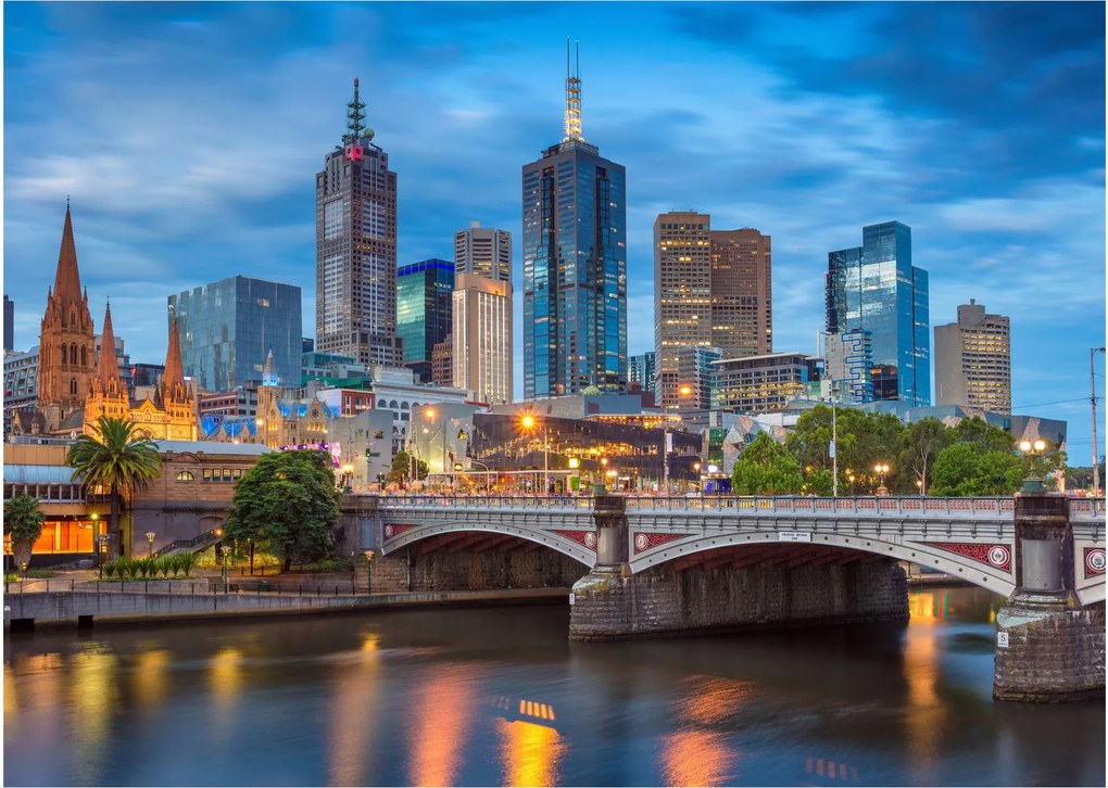 Melbourne város képe (70x50 cm)