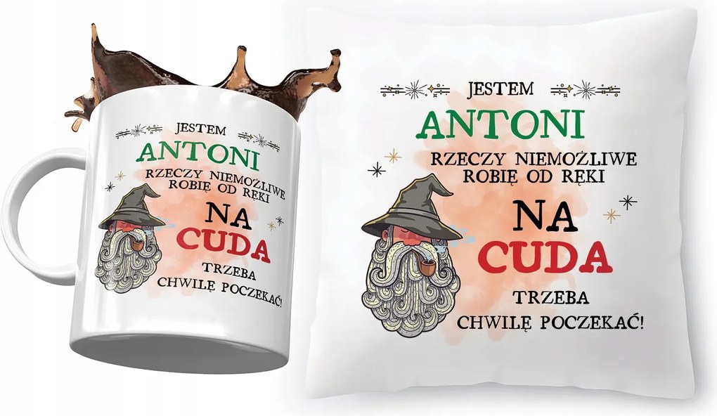 Antal párna ajándék bögre szett fényképes nyomtatással