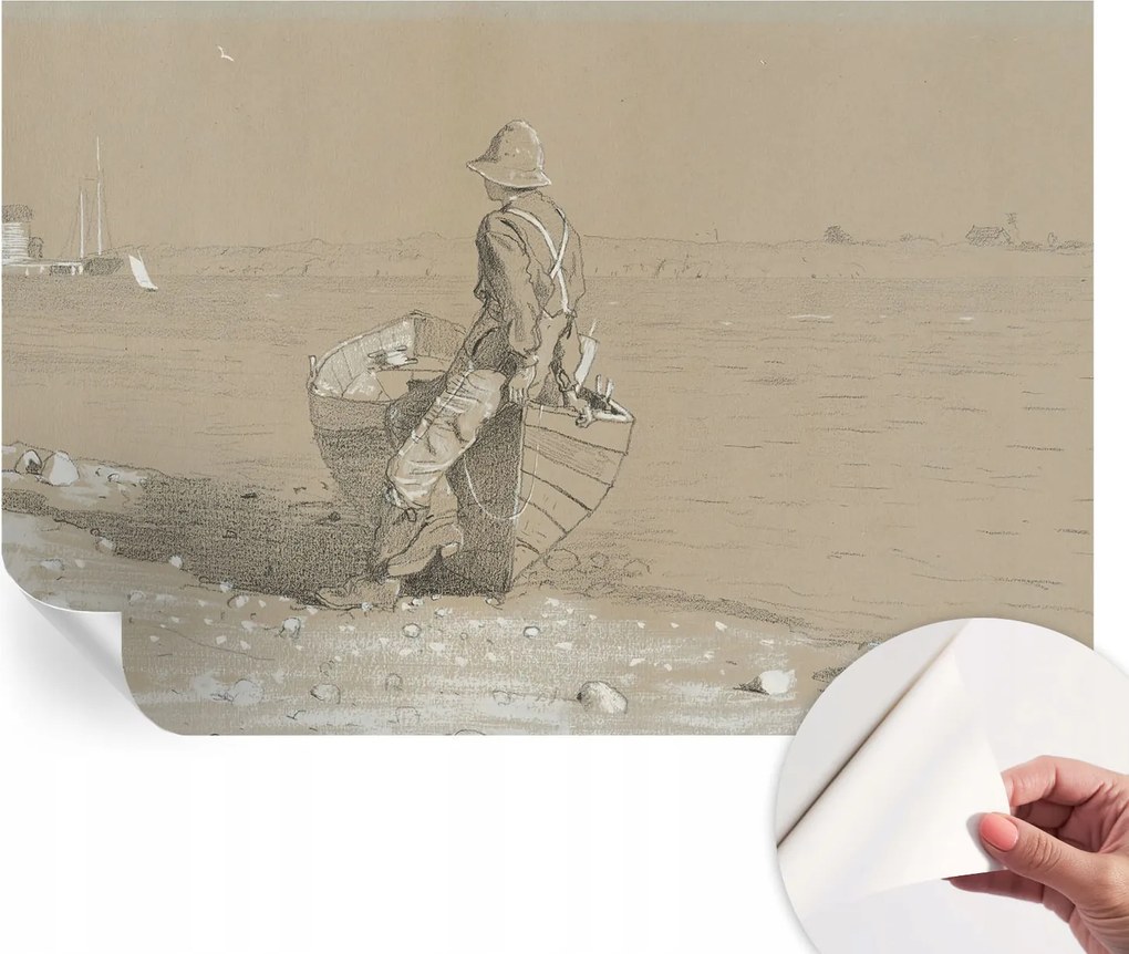 Divatos öntapadós fali tapéta Nosztalgikus jelenet 104x70 cm