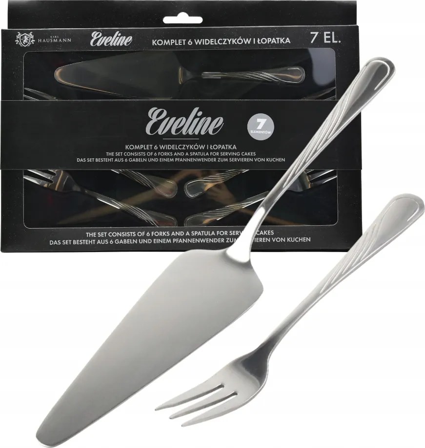 6 Darabos Tortavilla És Lapát Készlet Eveline Étkészlet Fényes