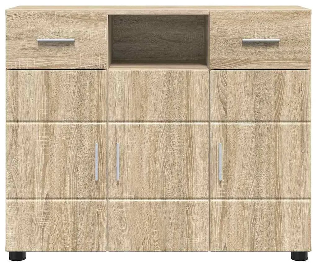 Széf fiókkal tárolóval sonoma tölgy 88.5 x 30.5 x 73 cm Faanyag