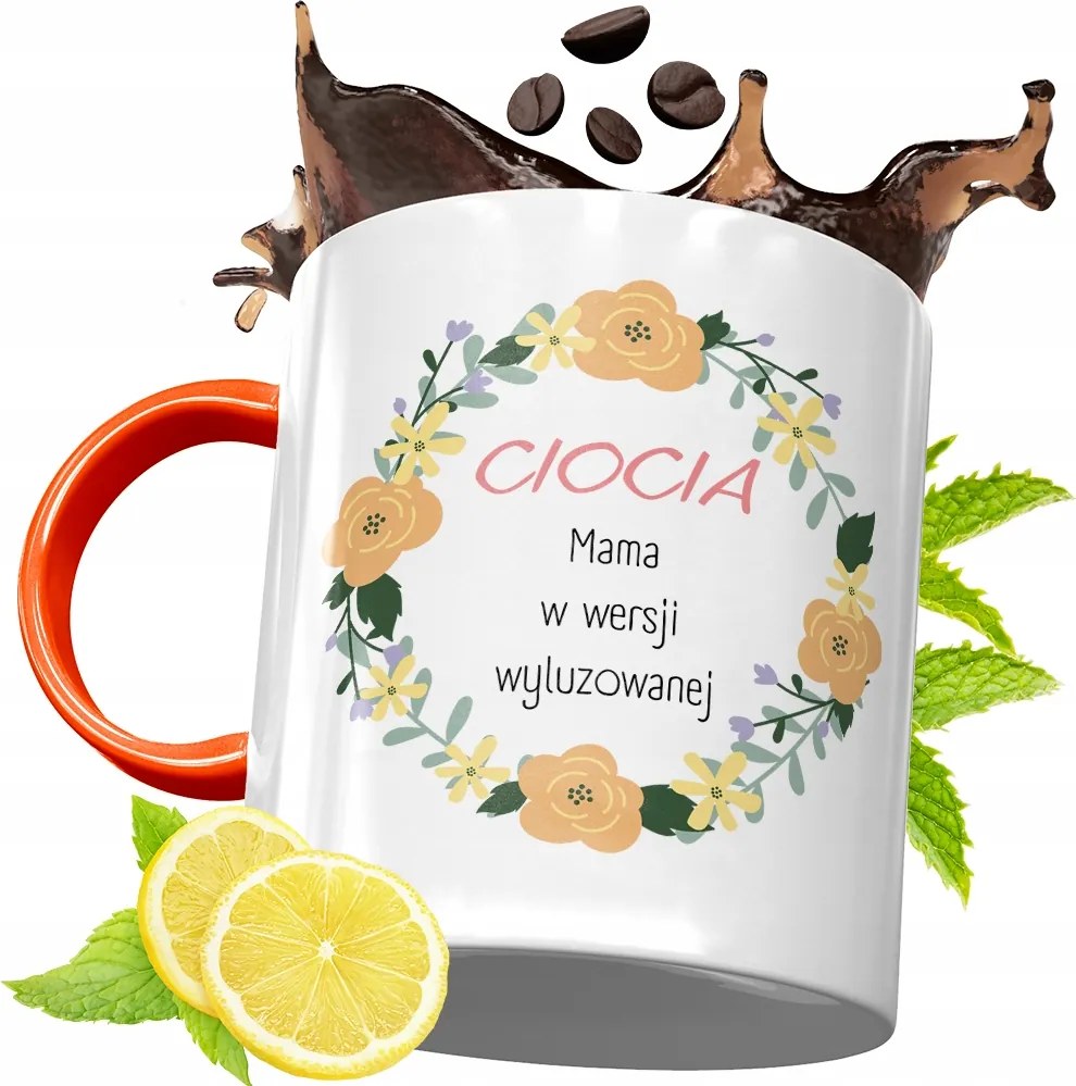 Narancssárga Bögre Nagynéninek Tökéletes Ajándék fényképes nyomtatással