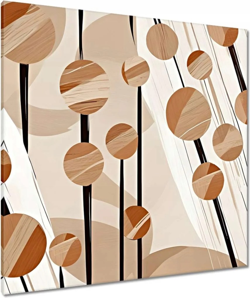 Vászonkép 90x90 Bézs az oszlopokon