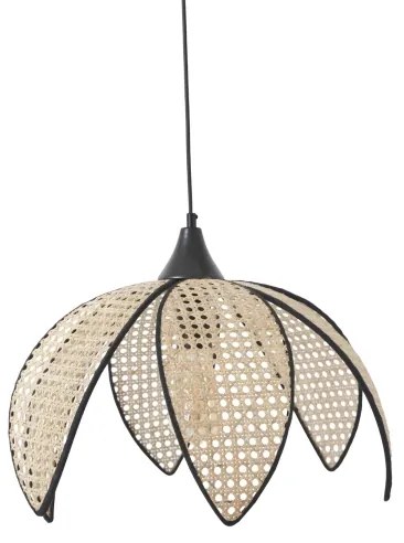 FUME kábeles függőlámpa 1xE27/40W/230V Ø 40 cm fekete/bézs