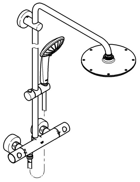 GROHE 27964000 - EUPHORIA 210 mm zuhanyrendszer, fényes króm