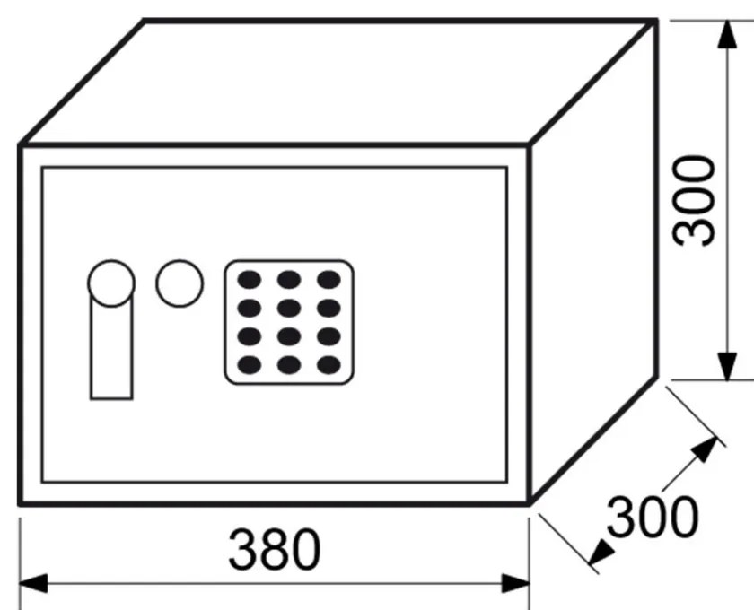 Bútorszéf RS 30, elektromos zárral, szürke