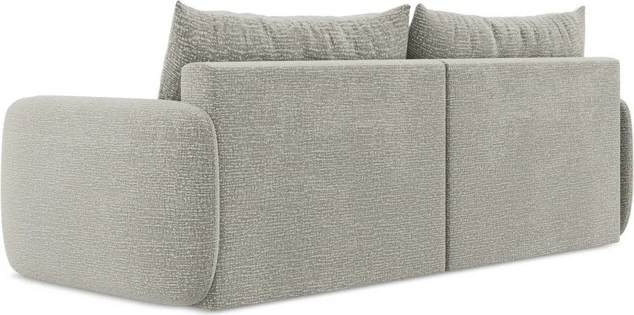 Világosszürke kinyitható-tárolóhelyes kanapé 238 cm Kalena – Makamii