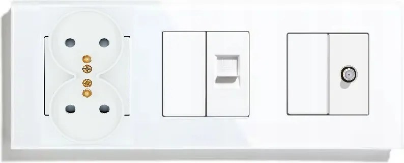 Elektromos Aljzat Üveg Tripla Tv/internet