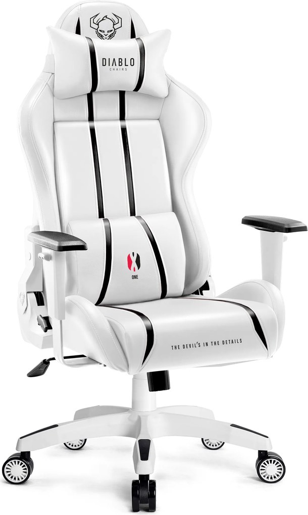 Gamer szék műbőr Normal Size, fehér-fekete: Diablo X-One 2.0