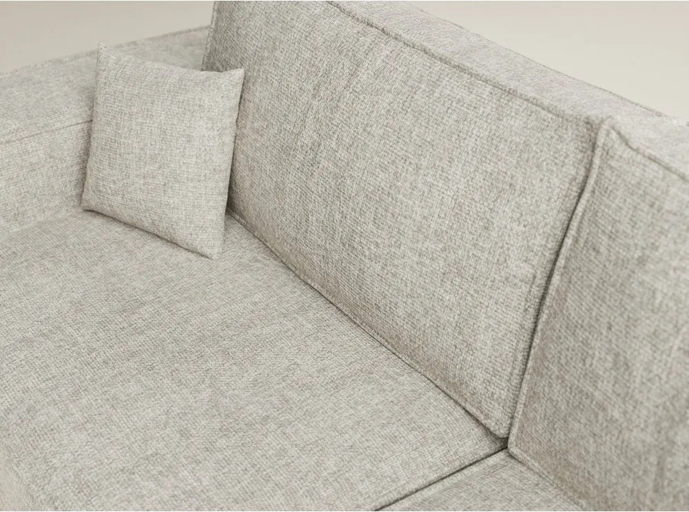 Bézs zsenília kinyitható-tárolóhelyes sarokkanapé (jobb oldali-L alakú) Tonga – Maison de Rêve