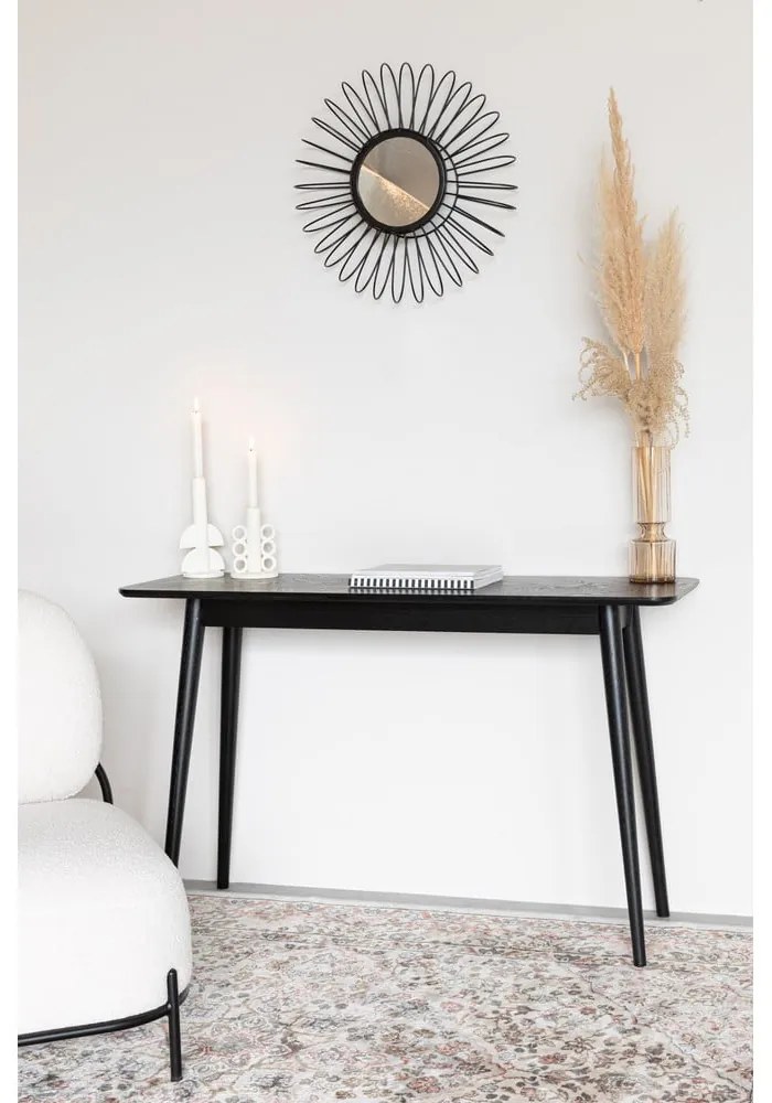 Fekete konzolasztal 40x120 cm Fabio – White Label