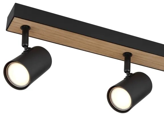 Globo 57911-6DBW - spotlámpa ROBBY 6xGU10/35W/230V fekete/barna