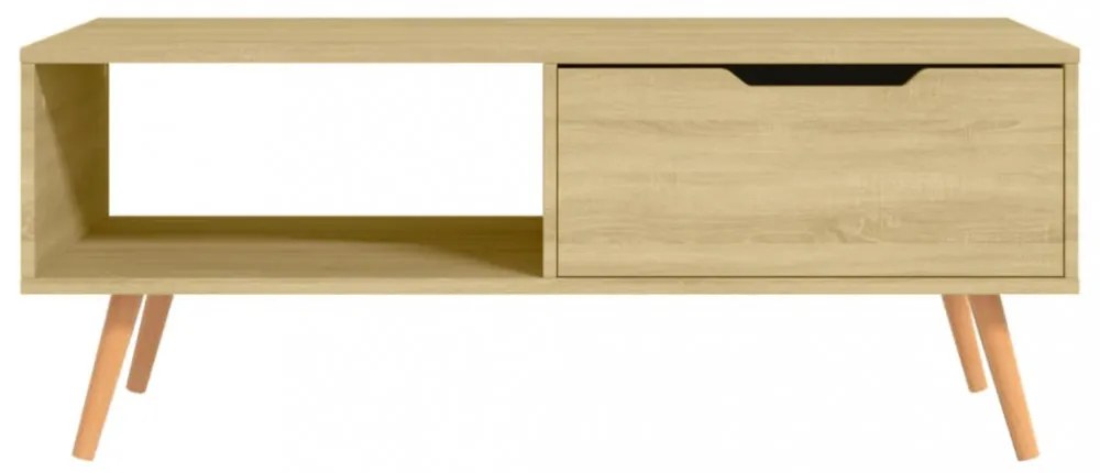 sonoma tölgy színű szerelt fa dohányzóasztal 100 x 49,5 x 43 cm