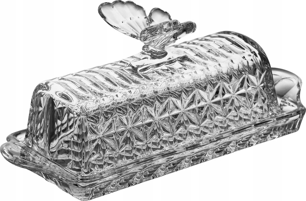 Kristály vajtartó 20,5 cm Butterfly